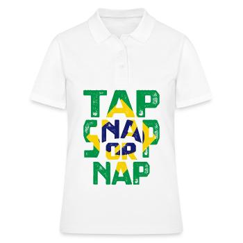 Tap Snap Or Nap - Frauen Polo Shirt - Weiß - Vorne - Ailine (174cm)