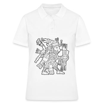 Mixcoatl Aztèque Dieu Nuage Serpent Maya Inka Tolt - Polo Femme - blanc - Devant - Ailine (174cm)