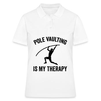 Lustiger Stabhochsprung Stabhochsprung - Frauen Polo Shirt - Weiß - Vorne - Ailine (174cm)