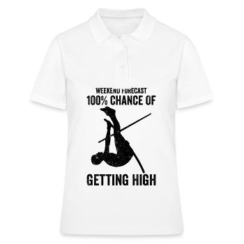 Lustiger Stabhochsprung Stabhochsprung - Frauen Polo Shirt - Weiß - Vorne - Ailine (174cm)