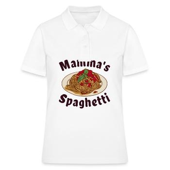 Mamma's Spaghetti - Frauen Polo Shirt - Weiß - Vorne - Ailine (174cm)