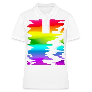 colorful rainbow gradient - Women's Polo Shirt - white - Front - Ailine (174cm)