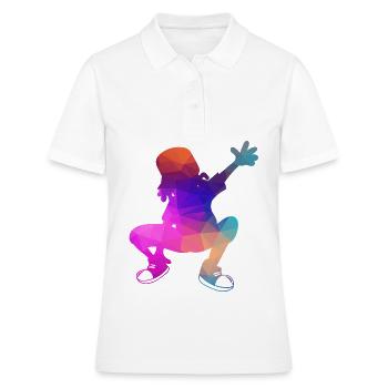 Bboy Breakdancing Breakdance Tanzen Tänzer Breaker - Frauen Polo Shirt - Weiß - Vorne - Ailine (174cm)