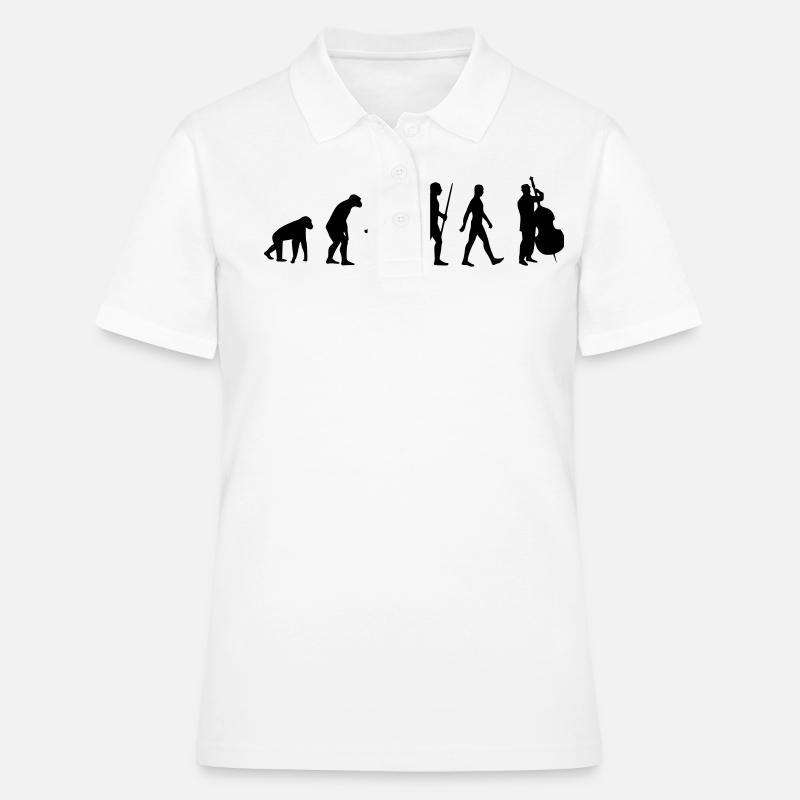 Contrebasse - Evolution Music Strings Instrument - Polo Femme - blanc