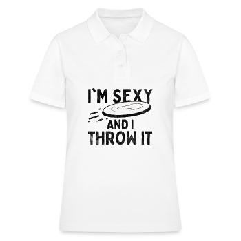 Ultimate Frisbee Spruch - Frauen Polo Shirt - Weiß - Vorne - Ailine (174cm)