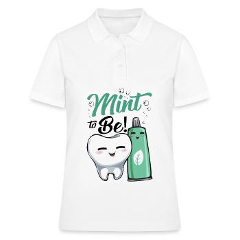 Dessin animé Mint Tooth Joy - Polo Femme - blanc - Devant - Ailine (174cm)