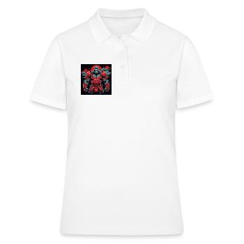 Primal Ronin – Le gorille samouraï - Polo Femme - blanc - Devant - Ailine (174cm)