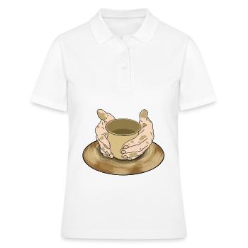 Poterie poterie poterie cadeau - Polo Femme - blanc - Devant - Ailine (174cm)