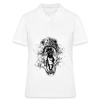T-Rex - Frauen Polo Shirt - Weiß - Vorne - Ailine (174cm)