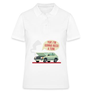 Abschleppdienst Autopanne abschleppen - Frauen Polo Shirt - Weiß - Vorne - Ailine (174cm)