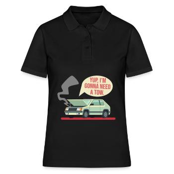 Abschleppdienst Autopanne abschleppen - Frauen Polo Shirt - Schwarz - Vorne - Ailine (174cm)