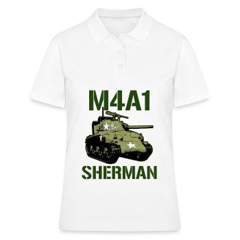 M4A1 SHERMAN Military Tank US Army Gift - Women's Polo Shirt - white - Front - Ailine (174cm)