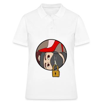 devot esclave Dominatrice femdom Domination Féminine BDSM - Polo Femme - blanc - Devant - Ailine (174cm)