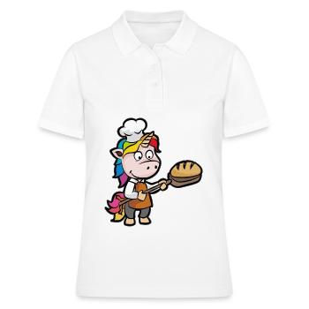 Licorne boulanger boulanger pâtissier pâtissier drôle - Polo Femme - blanc - Devant - Ailine (174cm)