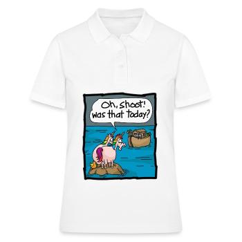 Einhorn Arche Noah Bibel Geschichte Kommunion - Frauen Polo Shirt - Weiß - Vorne - Ailine (174cm)