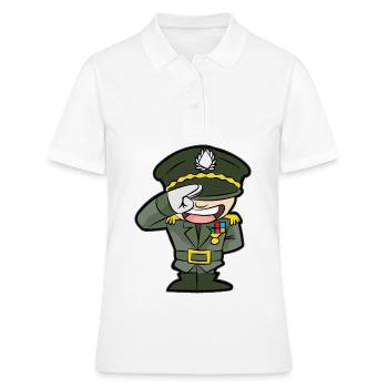 Armee General Feldwebel Offizier Funker Grenadier - Frauen Polo Shirt - Weiß - Vorne - Ailine (174cm)
