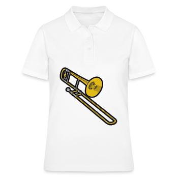 Tromboniste musicien Blechbläser Tenor Alt - Polo Femme - blanc - Devant - Ailine (174cm)