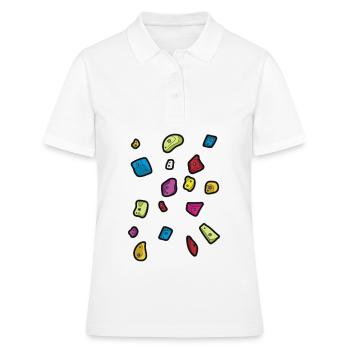 Boulder Bouldern Klettern Griffe Kletterhalle - Frauen Polo Shirt - Weiß - Vorne - Ailine (174cm)
