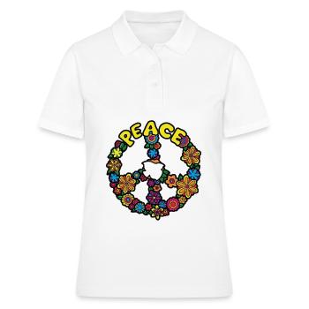 FLOWER POWER Paix - Polo Femme - blanc - Devant - Ailine (174cm)
