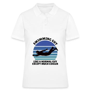 swimming guy - Women's Polo Shirt - white - Front - Ailine (174cm)
