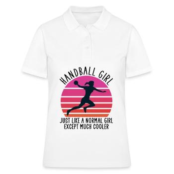 handball girl - Frauen Polo Shirt - Weiß - Vorne - Ailine (174cm)