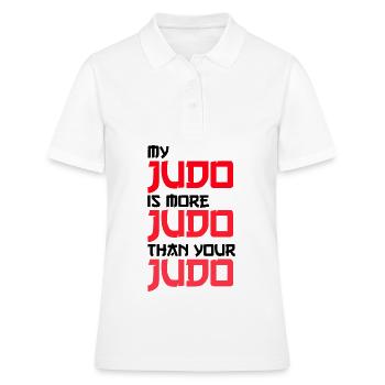 mon judo est plus judo que ton judo - Polo Femme - blanc - Devant - Ailine (174cm)