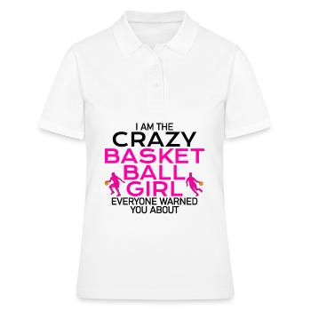 crazy basketball girl - Frauen Polo Shirt - Weiß - Vorne - Ailine (174cm)