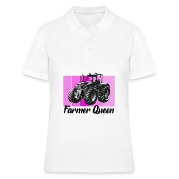 Farmer queen - Frauen Polo Shirt - Weiß - Vorne - Ailine (174cm)