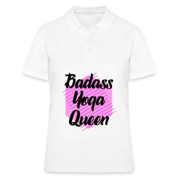 Reine du yoga badass - Polo Femme - blanc - Devant - Ailine (174cm)