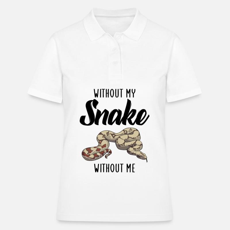 sans mon serpent sans moi - Polo Femme - blanc