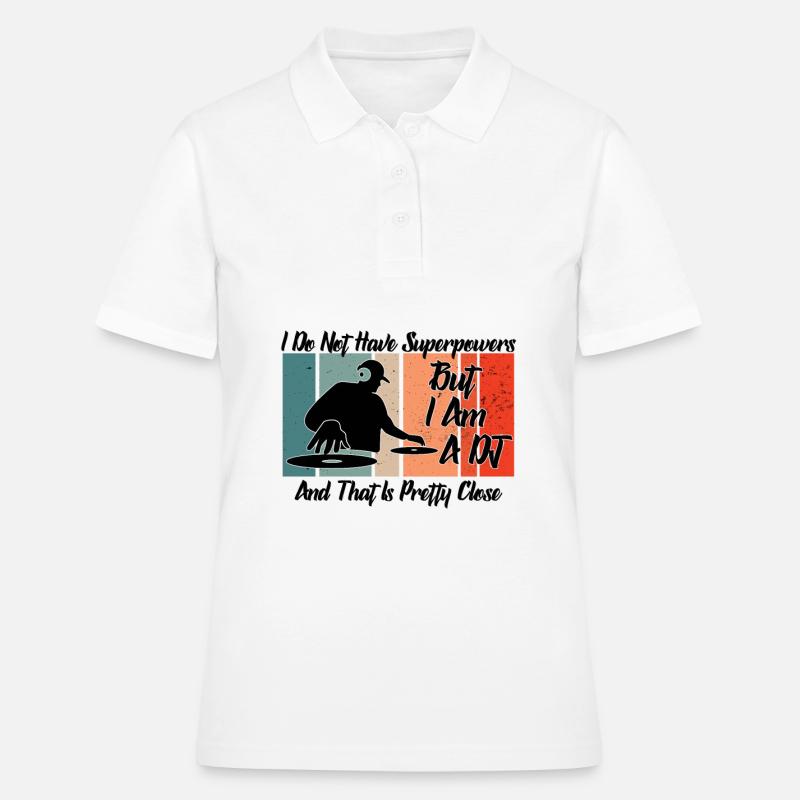 DJ Superpowers - Frauen Polo Shirt - Weiß