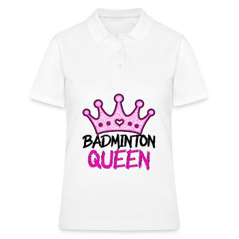 Badminton Queen - Frauen Polo Shirt - Weiß - Vorne - Ailine (174cm)