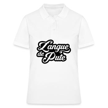 langue de tchoin - Polo Femme - blanc - Devant - Ailine (174cm)