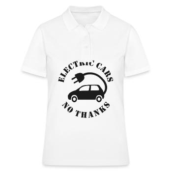 Voitures électriques Non merci - Polo Femme - blanc - Devant - Ailine (174cm)
