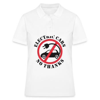 Voitures électriques Non merci - Polo Femme - blanc - Devant - Ailine (174cm)