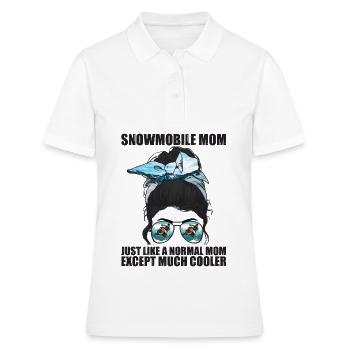 Snowmobile Mom Like A Normal Mom - Polo Femme - blanc - Devant - Ailine (174cm)