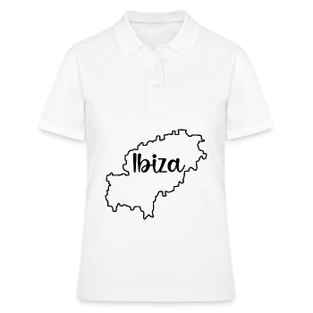 Carte de l’île d’Ibiza Espagne Îles Baléares - Polo Femme - blanc - Devant - Ailine (174cm)