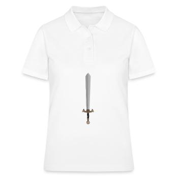 Vintage knight sword sword - Women's Polo Shirt - white - Front - Ailine (174cm)