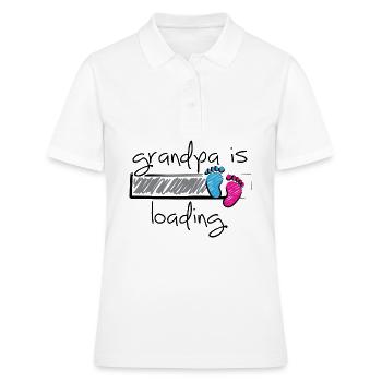 Slogan grand-père est en cours de chargement. Devenir grand-père et grand-mère - Polo Femme - blanc - Devant - Ailine (174cm)