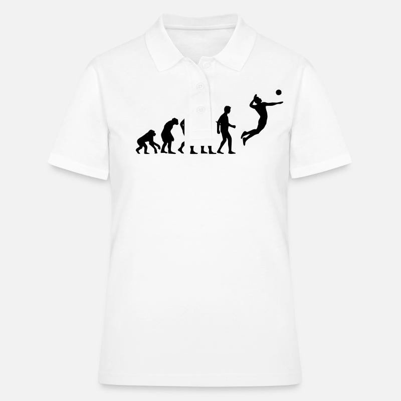 évolution de volley-ball - Polo Femme - blanc