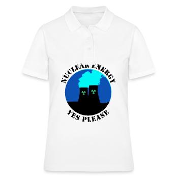 Atomenergie, Ja bitte, Ja zu Atomkraft - Frauen Polo Shirt - Weiß - Vorne - Ailine (174cm)