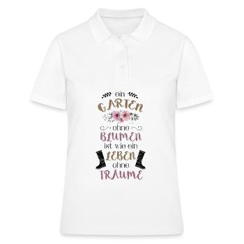Schöner Gartenarbeit Spruch für Floristin Geschenk - Frauen Polo Shirt - Weiß - Vorne - Ailine (174cm)
