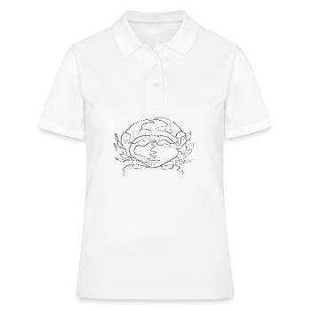 Krebs - one line drawing - Frauen Polo Shirt - Weiß - Vorne - Ailine (174cm)