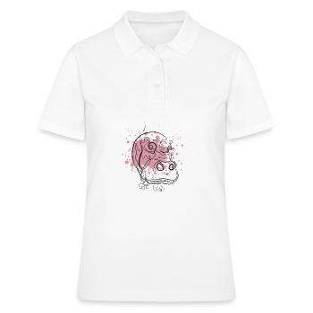 Nilpferd - Frauen Polo Shirt - Weiß - Vorne - Ailine (174cm)