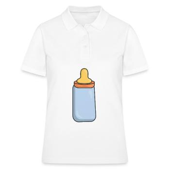 Biberon de lait - Polo Femme - blanc - Devant - Ailine (174cm)