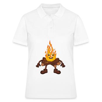 Feu de camp Feu - Polo Femme - blanc - Devant - Ailine (174cm)