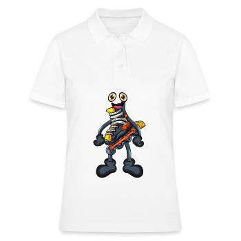Inline Skating Inliner - Women's Polo Shirt - white - Front - Ailine (174cm)