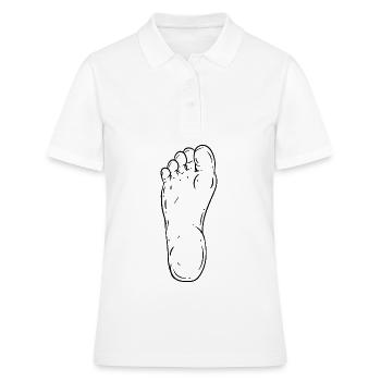 Fuß - Frauen Polo Shirt - Weiß - Vorne - Ailine (174cm)