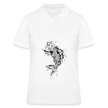 Pêche au poisson Carpe - Polo Femme - blanc - Devant - Ailine (174cm)