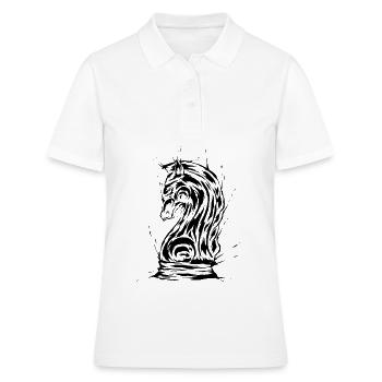 Pièce d’échecs Springer - Polo Femme - blanc - Devant - Ailine (174cm)